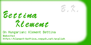 bettina klement business card